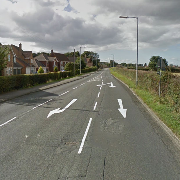 B1131 Canwick Avenue at Bracebridge Heath, Lincoln. Photo: Google Street View
