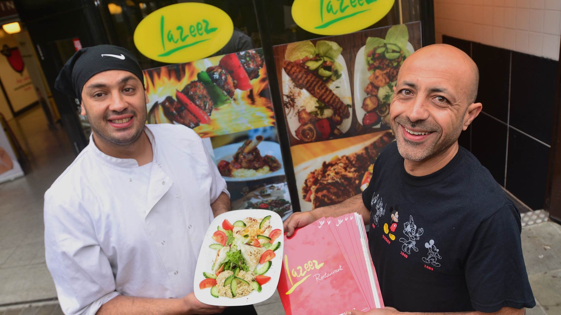 Lazeez owner Ayman Savi (Right) and chef Pas Eljay. Photo: Steve Smailes for The Lincolnite