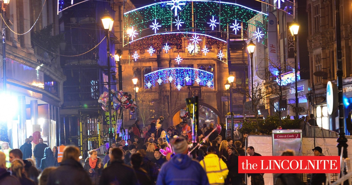 In pictures Lincoln Christmas Lights switch on