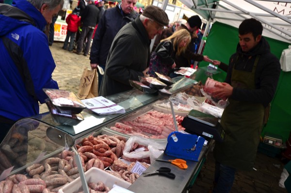 A variety of sausages pulled in crowds at 2012's festival. Photo: Steve Smailes for the Lincolnite.