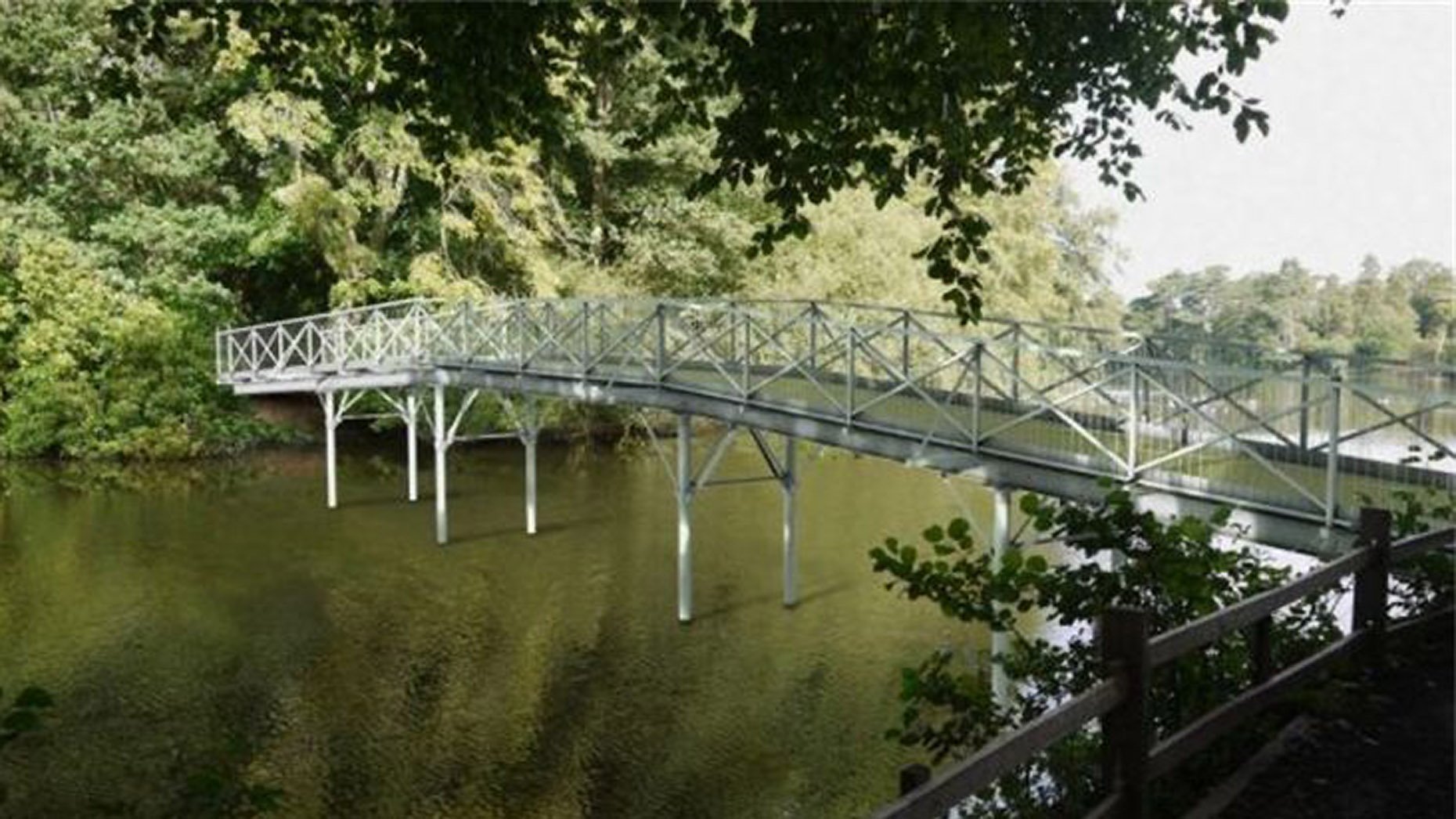 Designs of the new White Bridge at Hartsholme Park