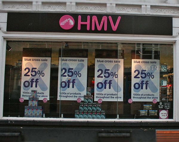 HMV store on Lincoln High Street