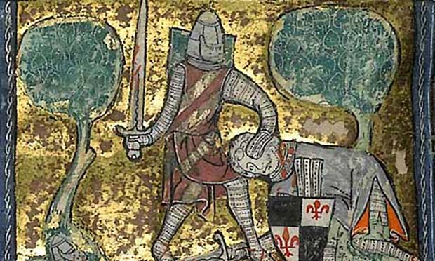 King Arthur depiction from a manuscript