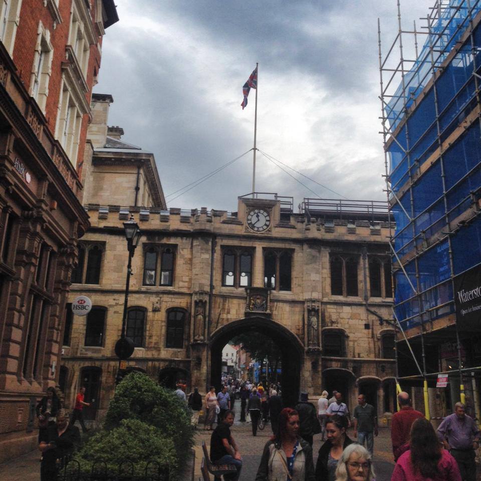 The City of Lincoln Council are flying the Union flag on the Stonebow above the Guildhall on the High Street in celebration of Kate and Will's Royal baby boy.