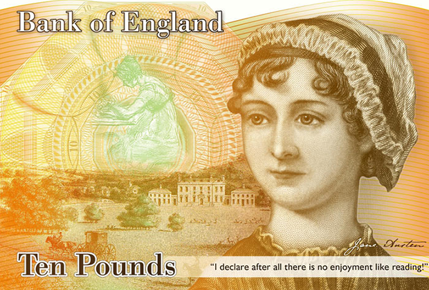 What the new Jane Auston £10 note is expected to look like.