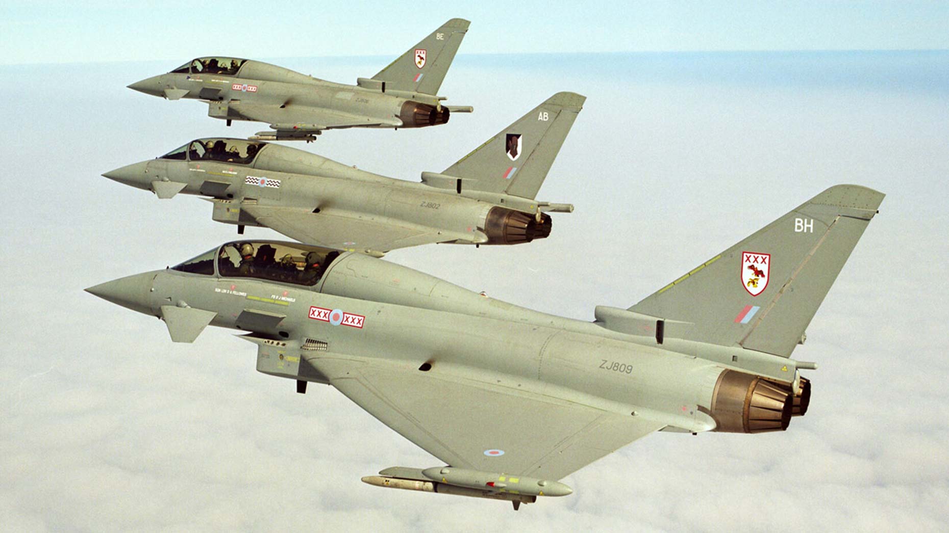 RAF Typhoon jets. Photo: Geoffrey H Lee/MoD