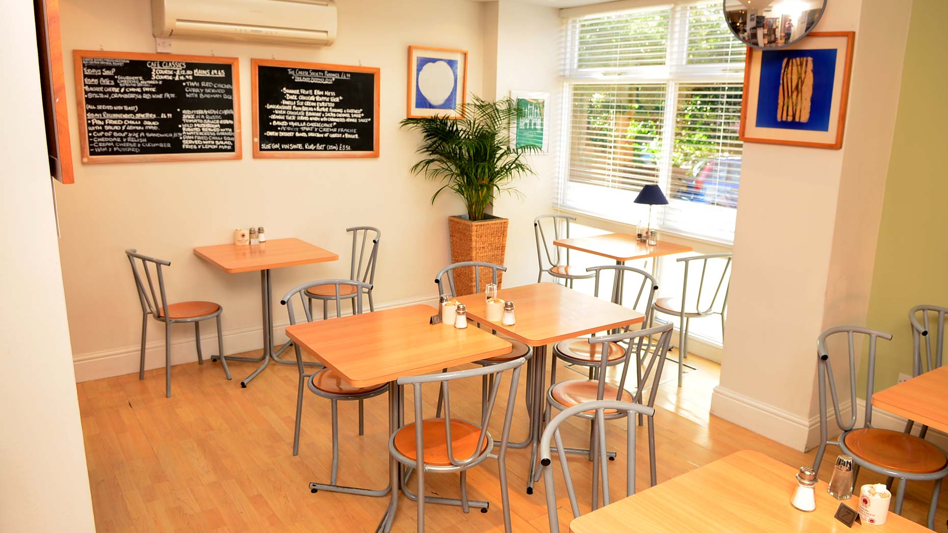 Extra seating area in the refreshed Cheese Society Cafe on St Martin's Lane. Photo: Steve Smailes for The Lincolnite 