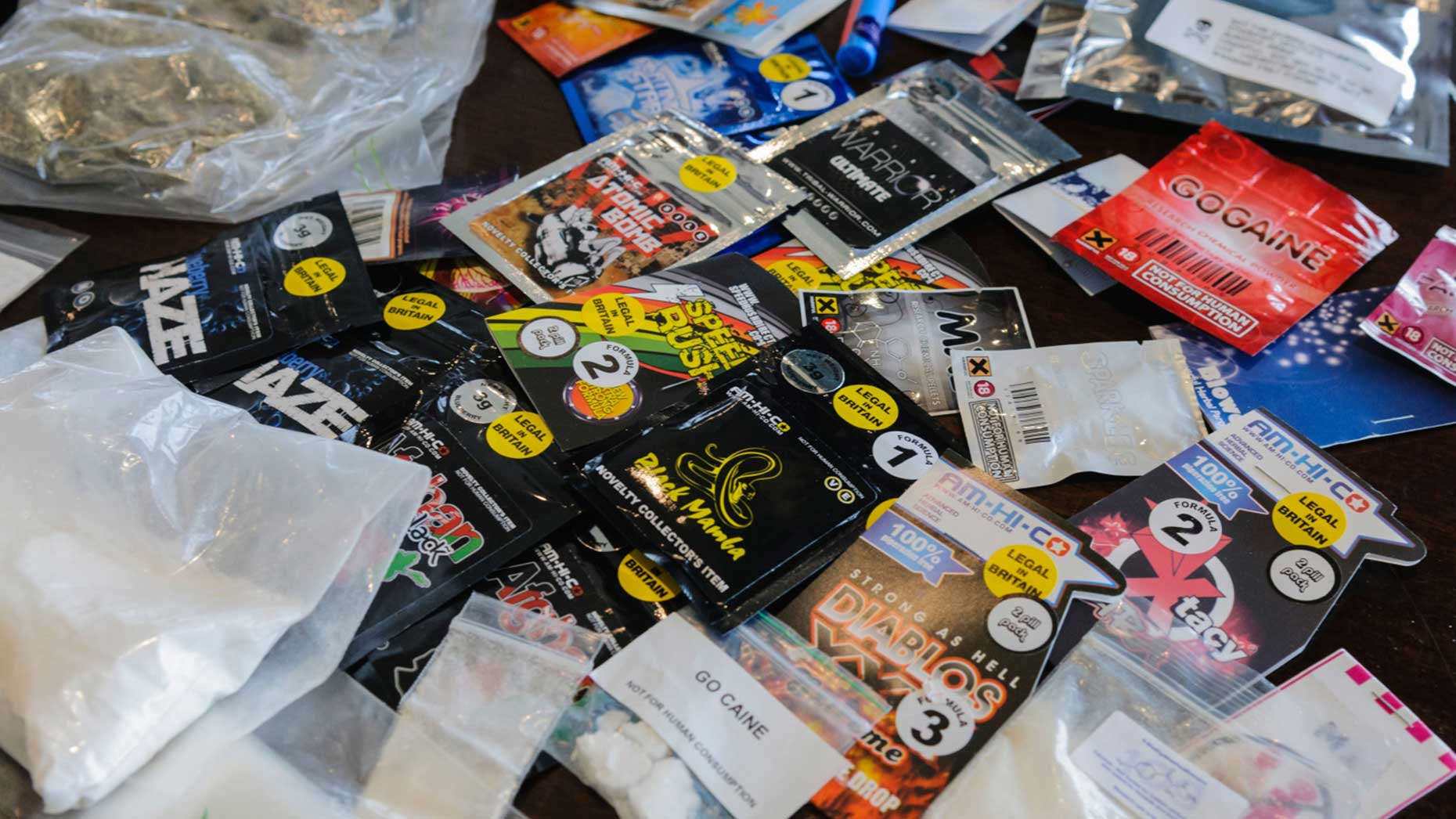 Examples of products known as 'legal highs'. Photo: Lincolnshire Trading Standards