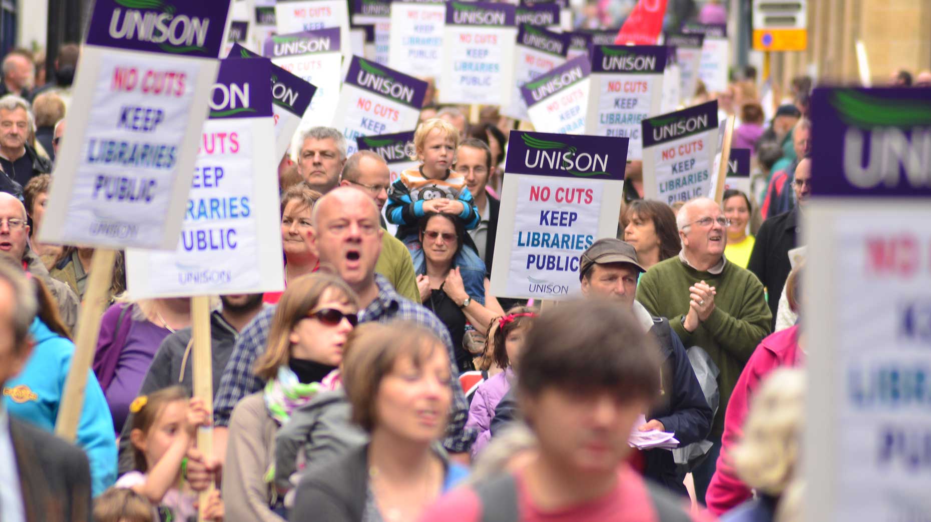 Strong support for the anti-library cuts march in Lincoln on September 21, 2013. Photo: Steve Smailes for The Lincolnite