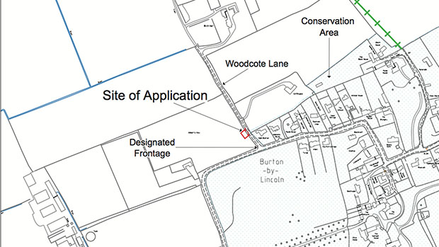 The site of the proposed sewerage pumping station.