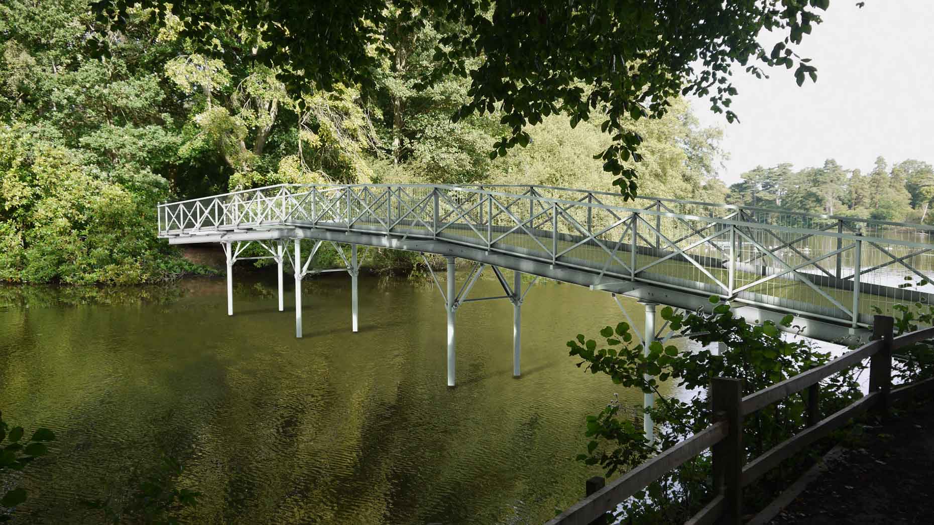 Designs of the new White Bridge at Hartsholme Park in Lincoln