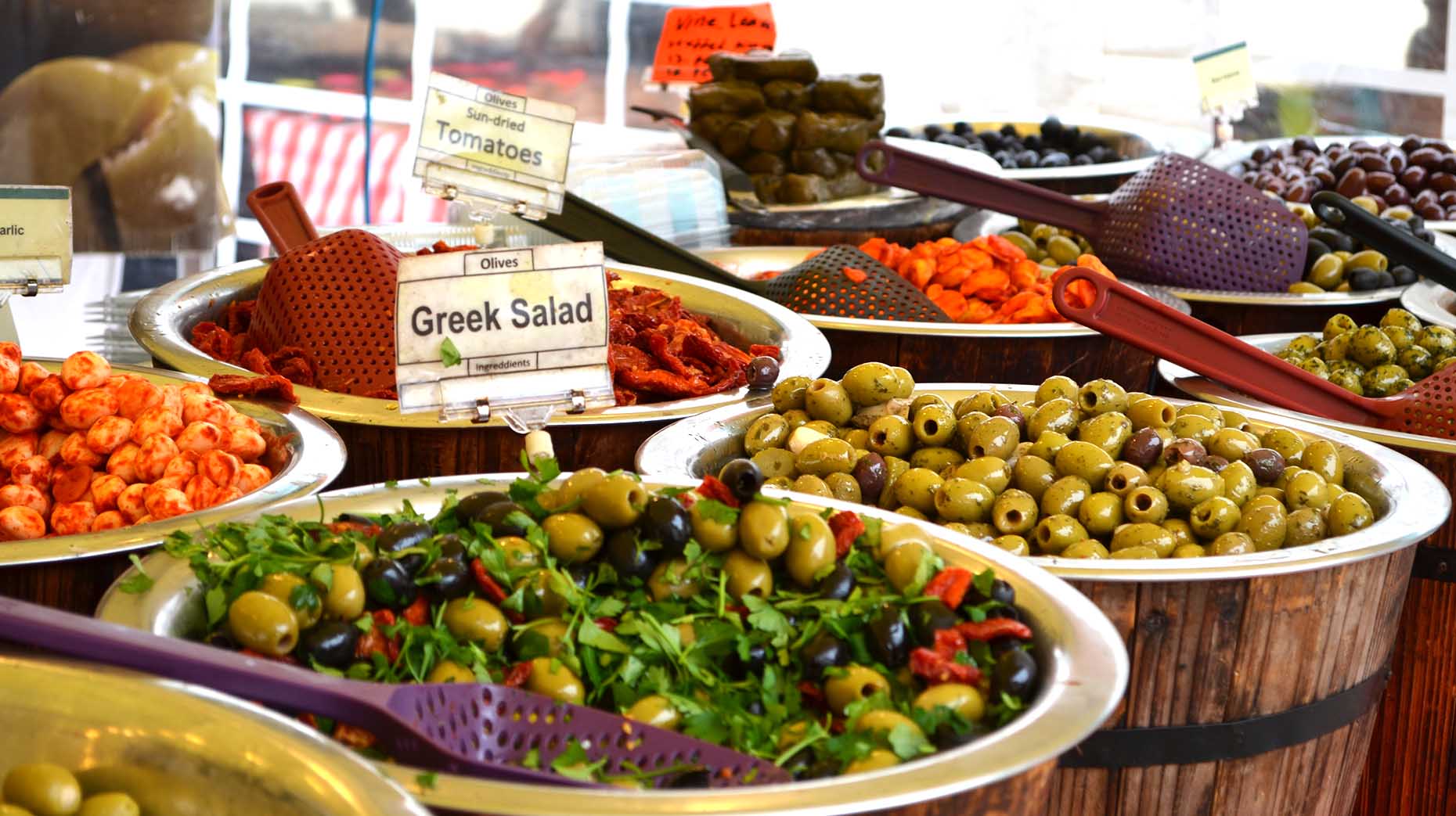 The Tunisian Souk Market offers shoppers the chance to try traditional foods such as olives, nuts, sweets and cakes. Photo: Emily Norton.