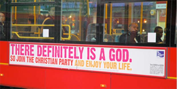 Christian Party's ads on buses