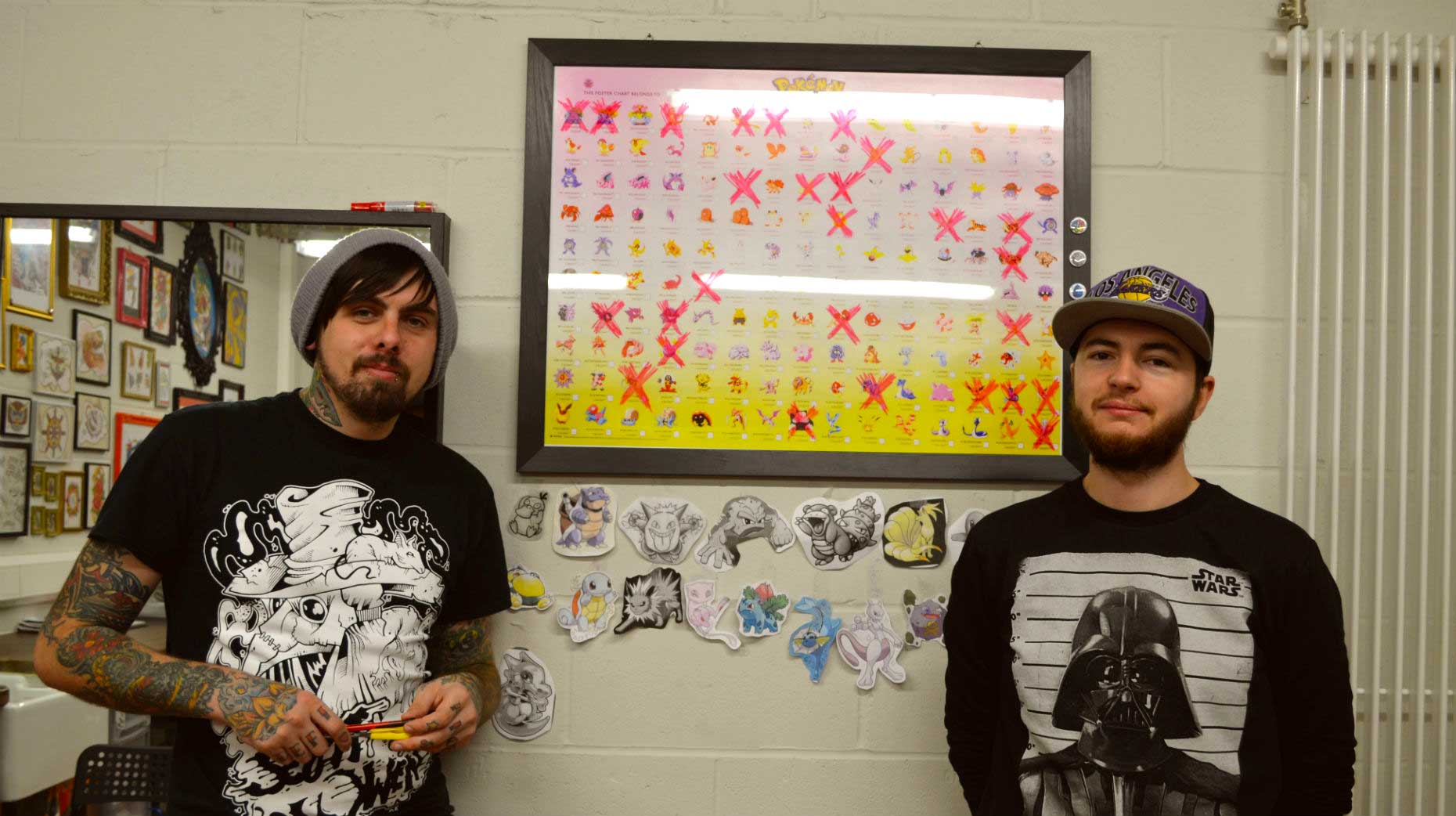 The Lincoln tattoo artists plan to tattoo all the 151 original Pokemon characters for charity.