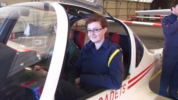 Amy Chatterton hopes to follow in her father's footsteps. She recently earned her Glider Pilot Wings.