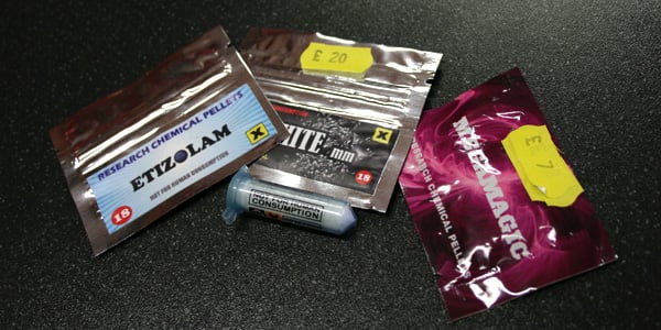 'Legal highs' are attractively packaged and marketed as not for human consumption.