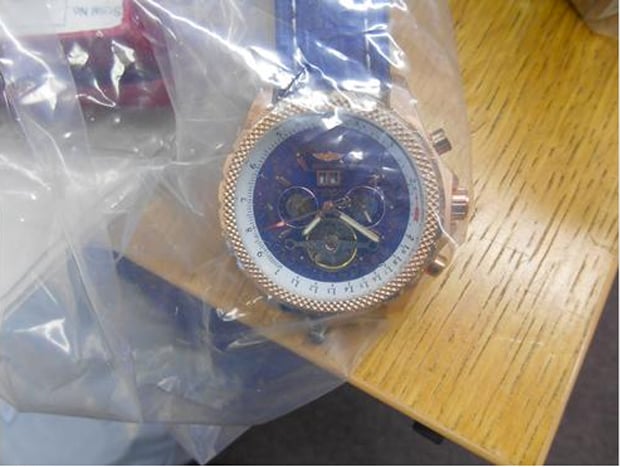 Seized fake Breitling watch. Photo: LCC