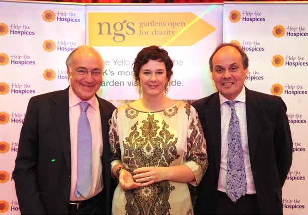 Voluntary Services Manager Lisa Gibson was presented with the award by Lord Howard of Lympne, Chairman of Help the Hospices and George Plumptre, Chief Executive of the National Gardens Scheme.