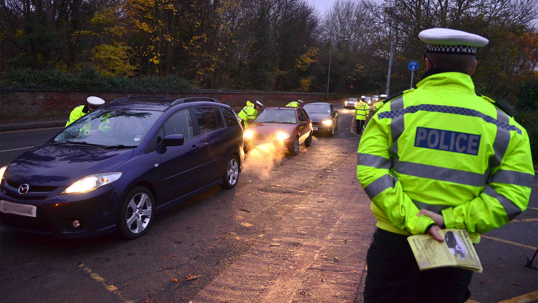 Lincolnshire Police conducting breath tests as part of their annual drink driving campaign. Photo: Steve Smailes for The Lincolnite