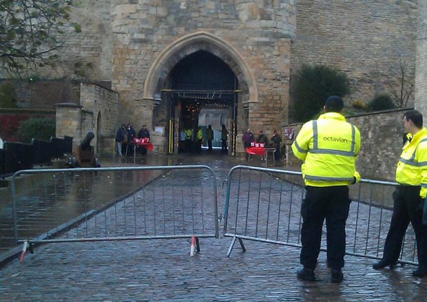 Lincoln Castle was closed until 5pm due to safety concerns.