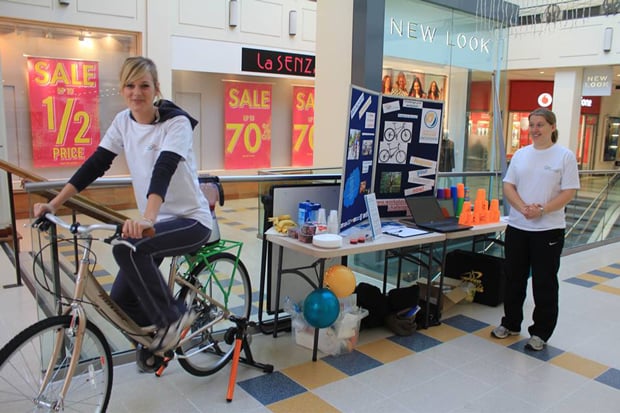 Perhaps you saw the Lincolnshire Sport Team at Waterside on Thursday 9 as they served smoothies with an exercise bike.