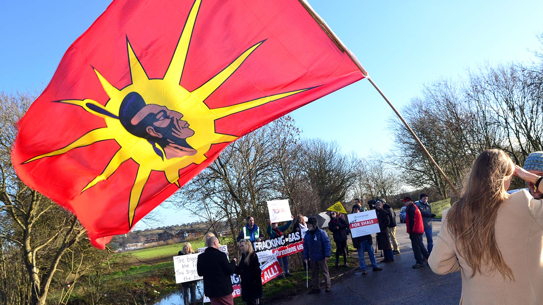 Anti-fracking protest near Gainsborough in Lincolnshire. Photo: Steve Smailes for The Lincolnite