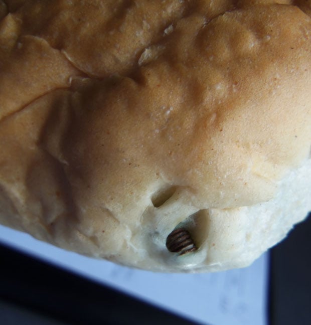The Curtis bread roll with a screw baked in. Photo: NKDC