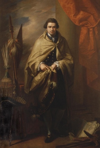 A great endeavour: This portrait of Joseph Banks, showing the explorer surrounded by artefacts he brought back to England, is to be the focus of an exhibition at The Collection in Lincoln. Photo: LCC