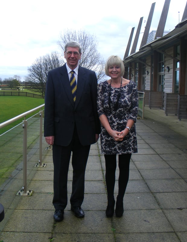 Ricbard Needham, President of the LAS for 2014, with Jane Southall, Director of the Lincolnshire Showground. Photo: LS