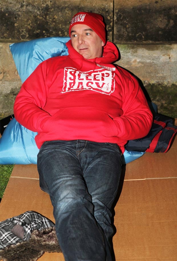 Malcolm Barham, Chief Executive at Lincolnshire YMCA, at the 2013 Sleep Easy event.