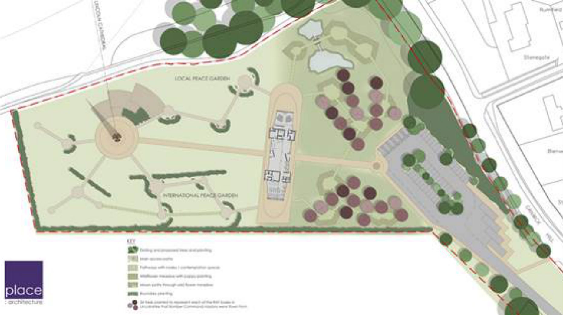 An overview of the memorial site plans. Photo: Place Architecture