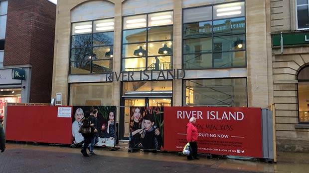 The new River Island is almost complete.
