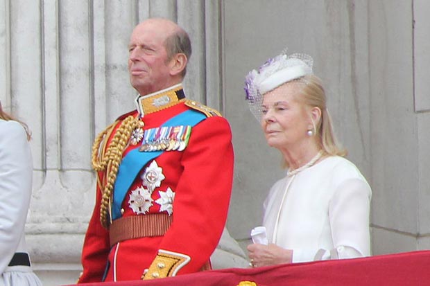 The Duke and Duchess of Kent on the balcony of Buckingham Palace, June 2013
