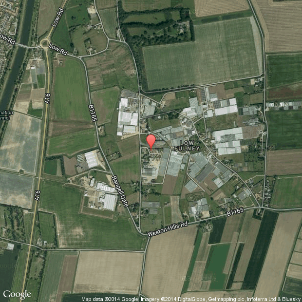 Kellett Gate in Low Fulney, Lincolnshire. Map data: Google