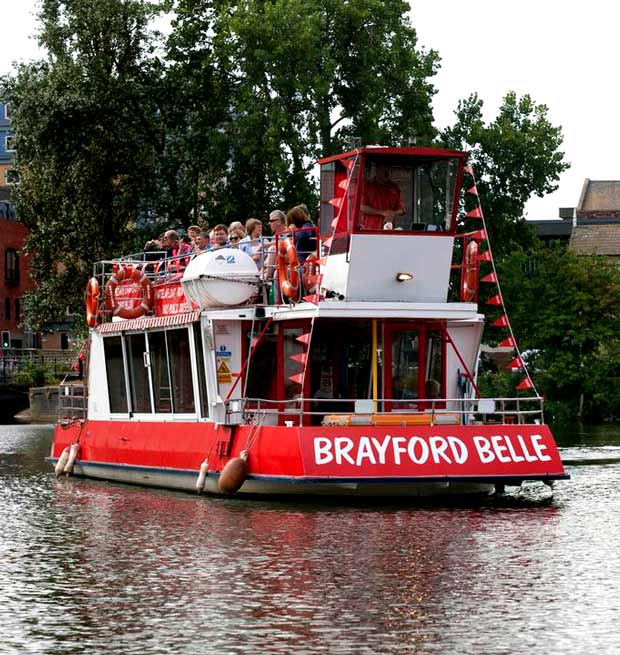 The Brayford Belle pleasure boat in Lincoln