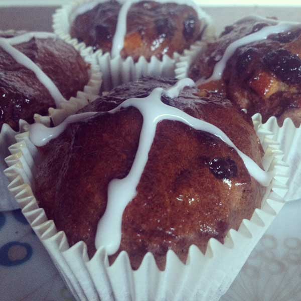 A quirkier take on Hot Cross Buns - hot cross cupcakes? Photo: Samantha Pidoux