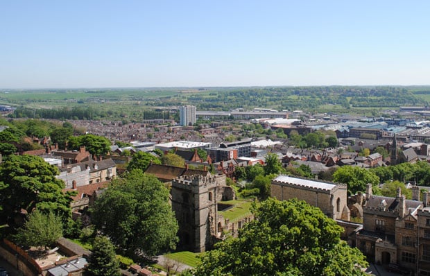 Lincoln viewed from St Hugh's turret. Photo: File/The Lincolnite