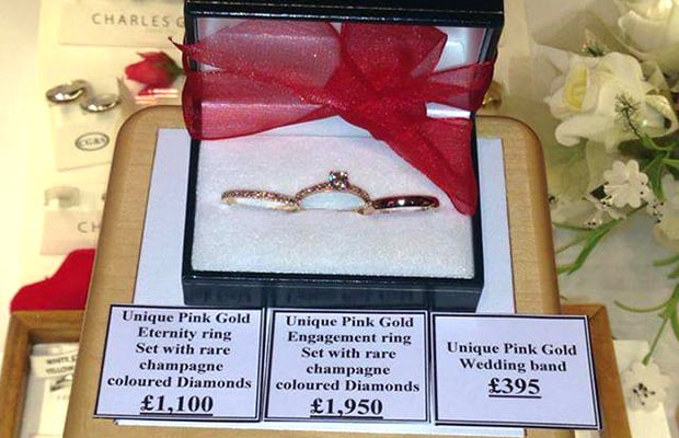 Some of the stolen rings from Colonia in Bailgate in Lincoln.