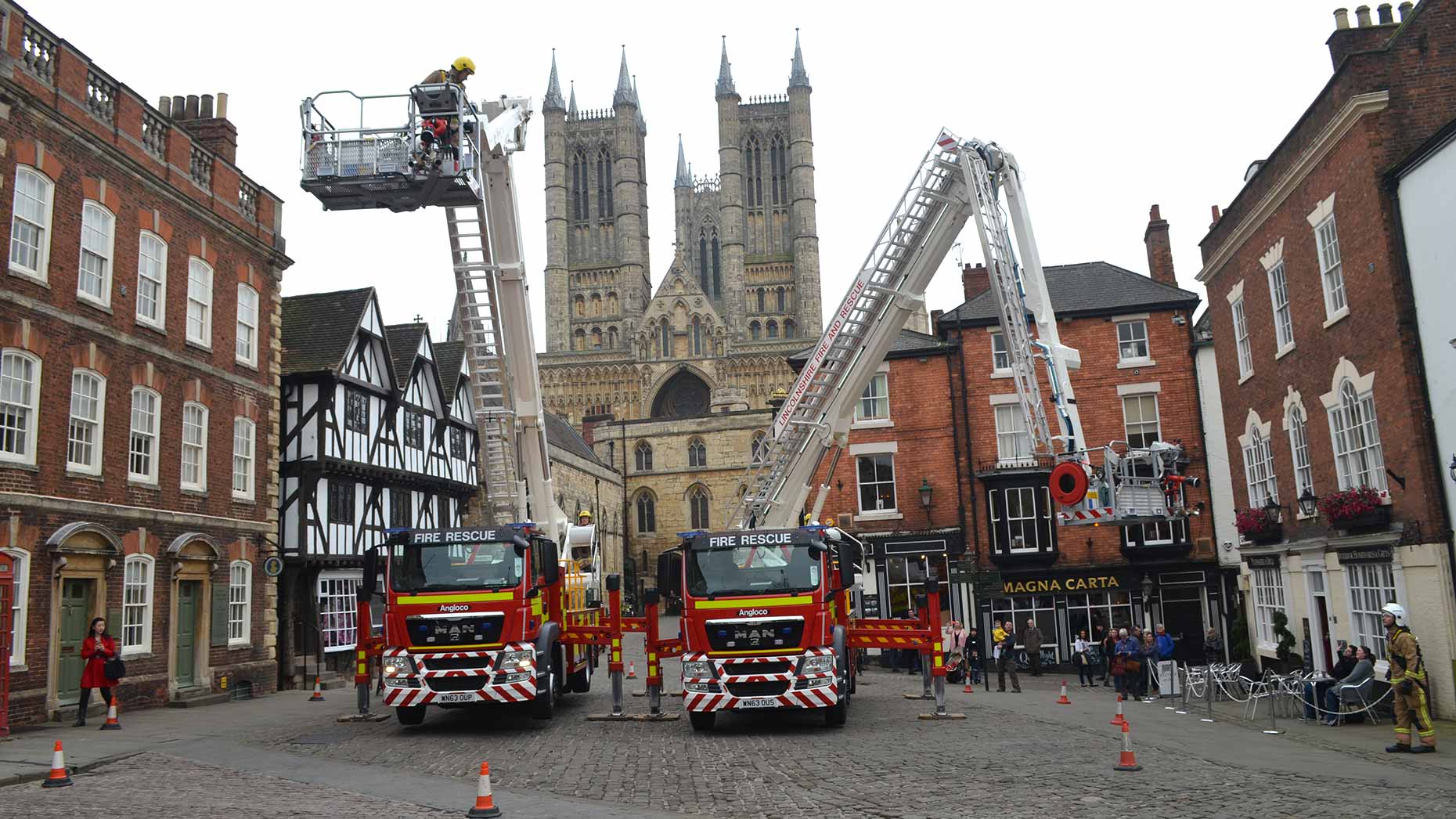 The new aerial platforms for Lincolnshire Fire and Rescue.