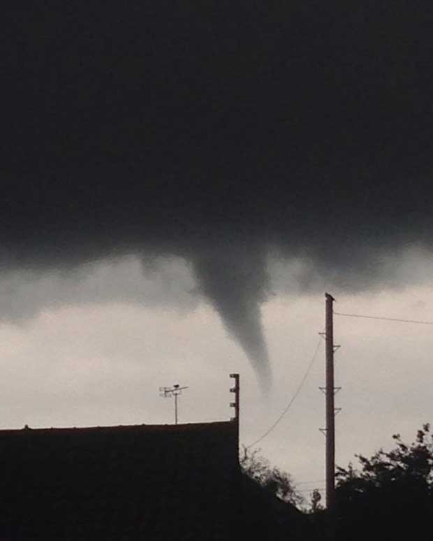 John Ringer was working in Crowland when he spotted the funnel cloud.