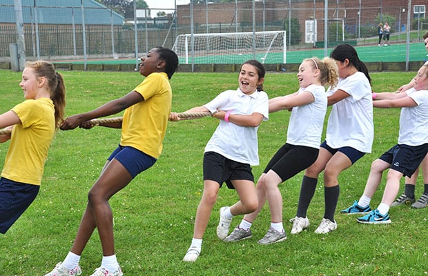 Participating students got to try out new age curling, tag rugby, tug of war and many other fun sports.