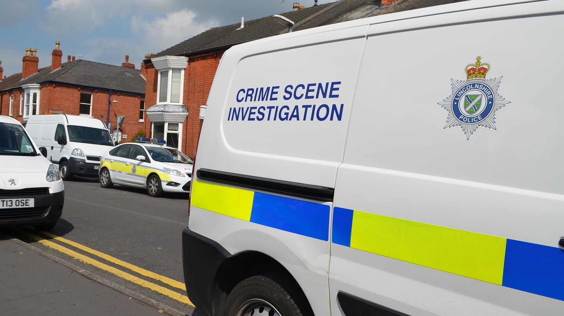 Forensic teams are still on the scene in Sincil Bank. Photo: The Lincolnite