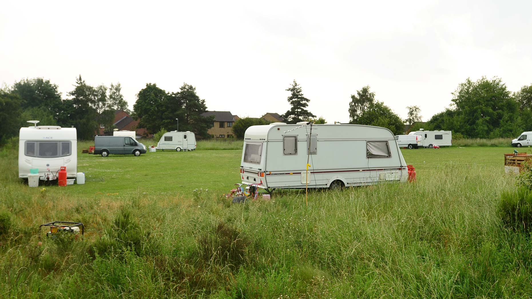 The caravan camp in Birchwood. Photo: Steve Smailes for The Lincolnite