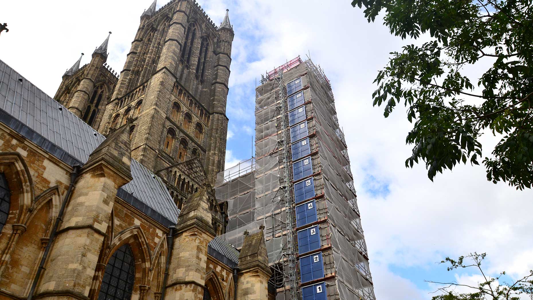 Works on the North West Tower. Photo: Steve Smailes for The Lincolnite