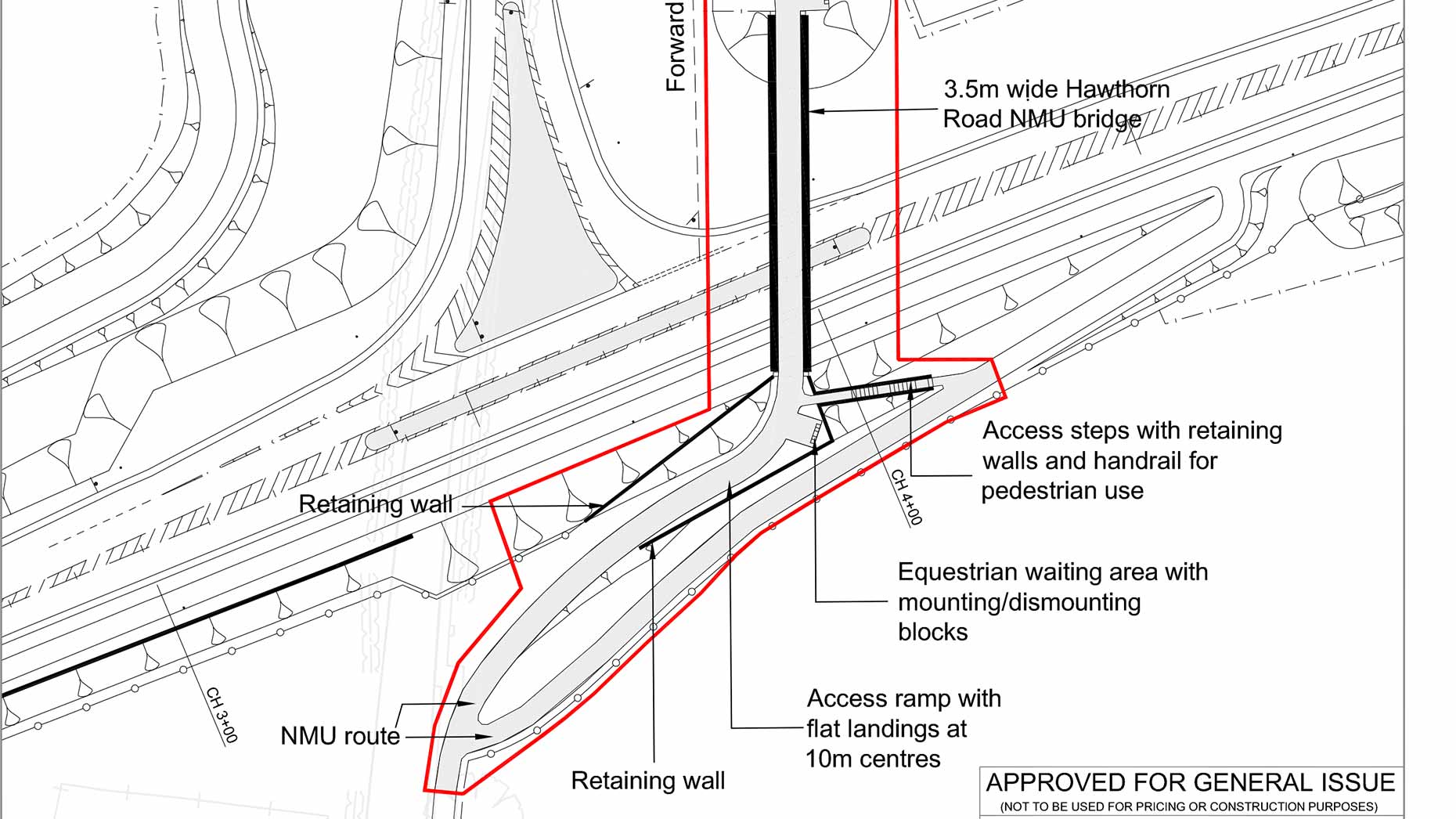 The revised design for the Hawthorn Road bridge over the Lincoln Eastern Bypass. Image: LCC