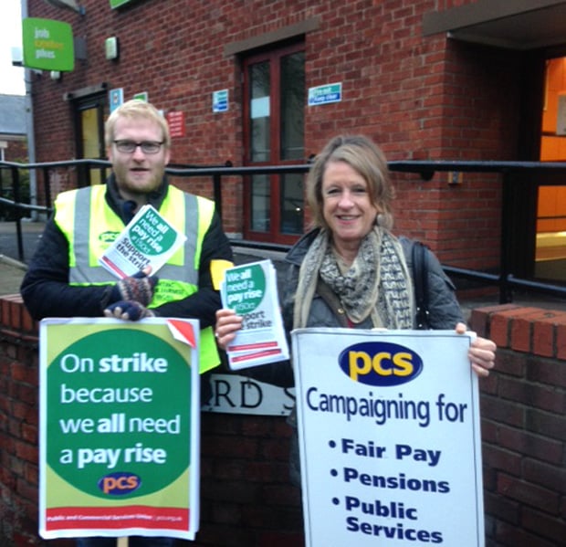 PCS strikes in Lincoln are park of a national strike for fair pay. 
