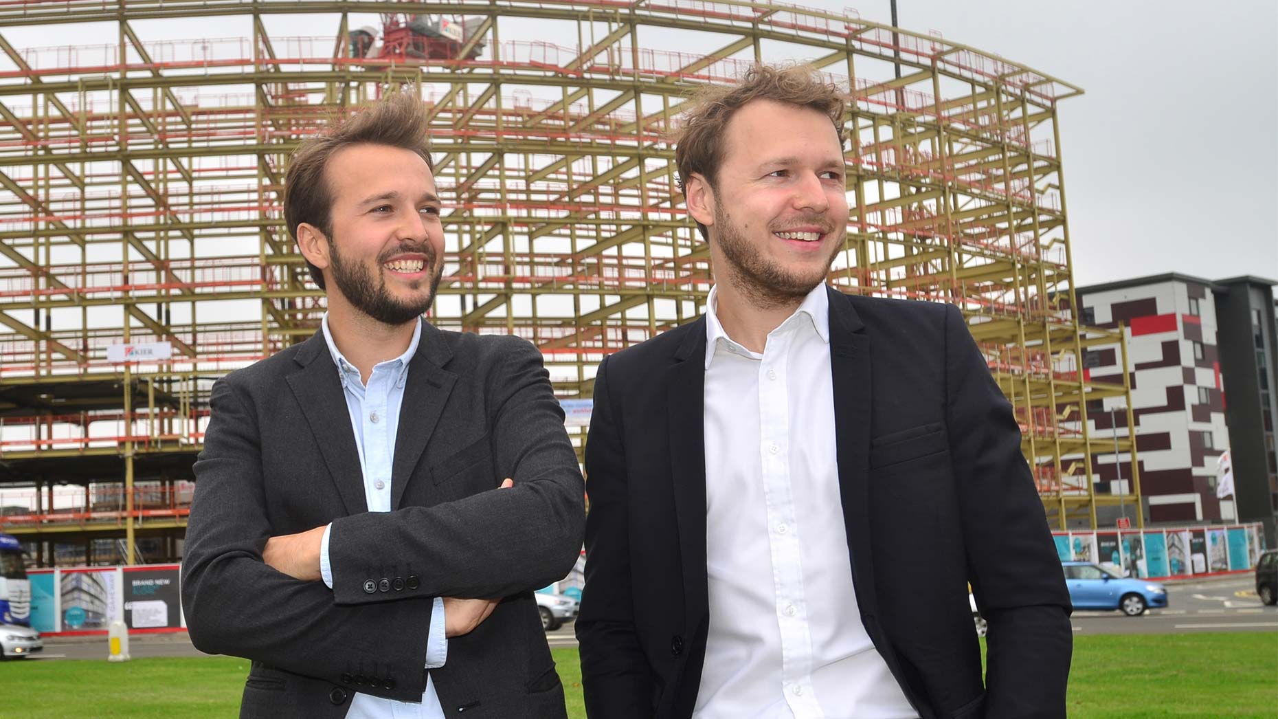 Cameron and Dominik Jackson from Jackson & Jackson Developments, the firm behind schemes in Lincoln including the recently completed Gateway on Tritton Road Roundabout. Photo: Steve Smailes for Lincolnshire Business