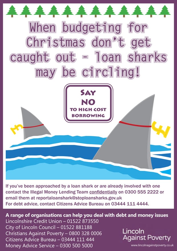 Posters are available to download and display in order to raise awareness of the risk of loan sharks.