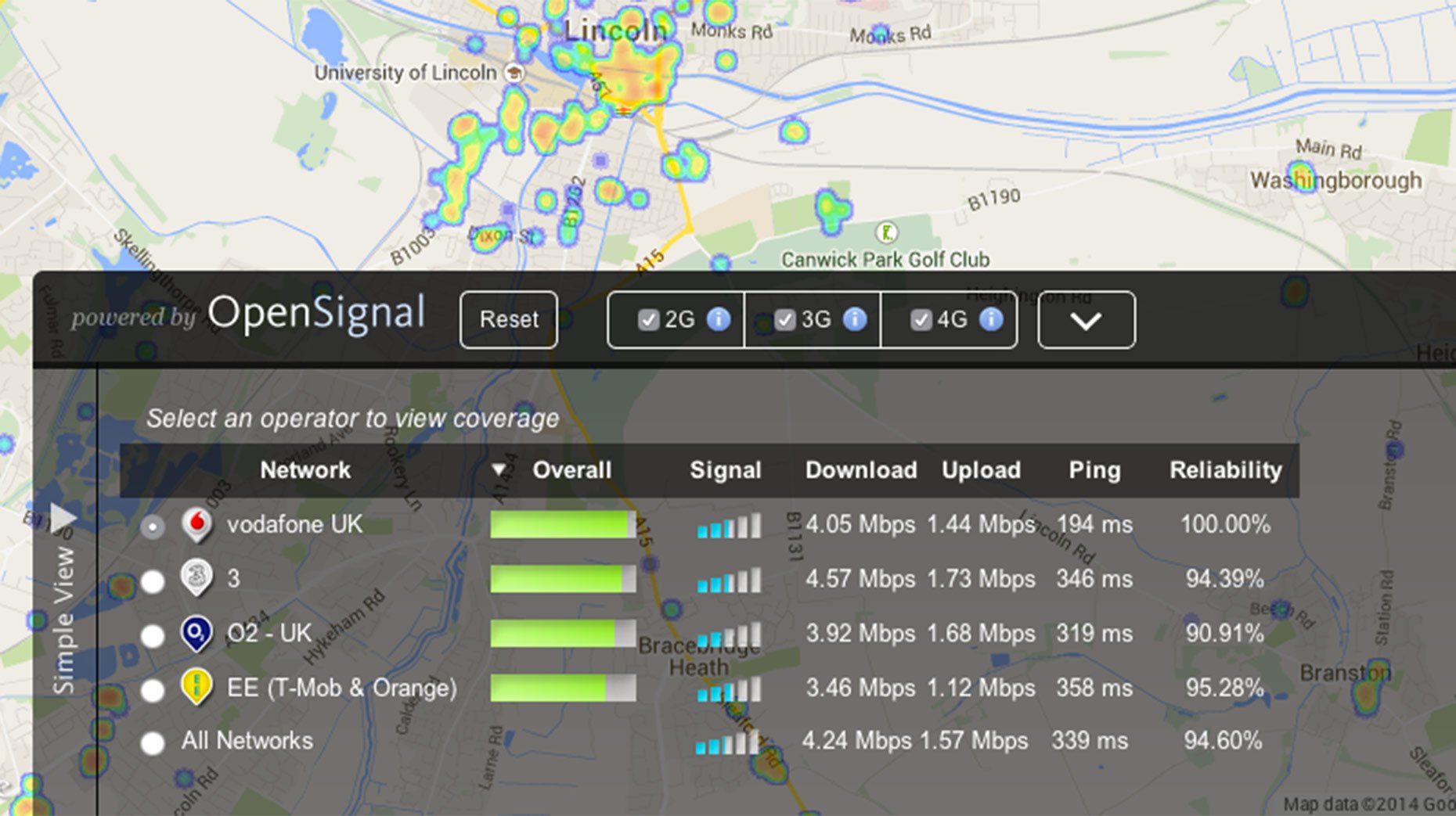 Advanced settings use crown-sourced data to determine the best coverage areas. 