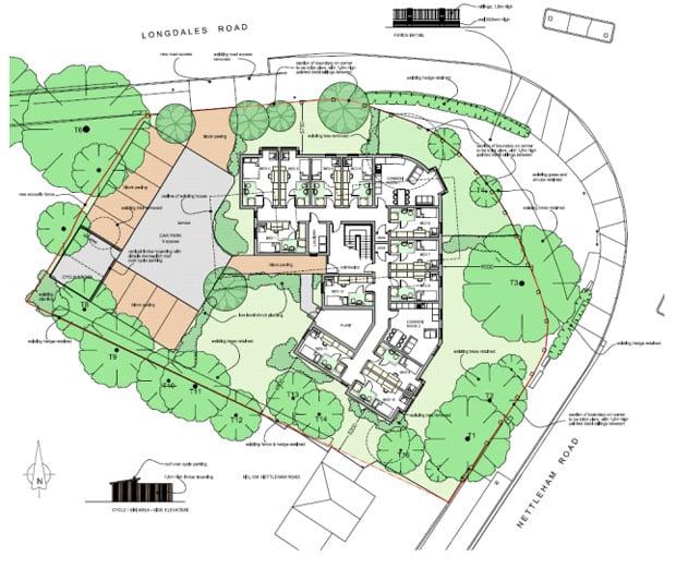 The proposed development is located at 111 Nettleham Road which sits on the corner of Nettleham Road and Longdales Road fronting the roundabout which also connects with Ruskin Avenue.